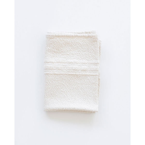 small country towel with variegated stripes - NATURAL