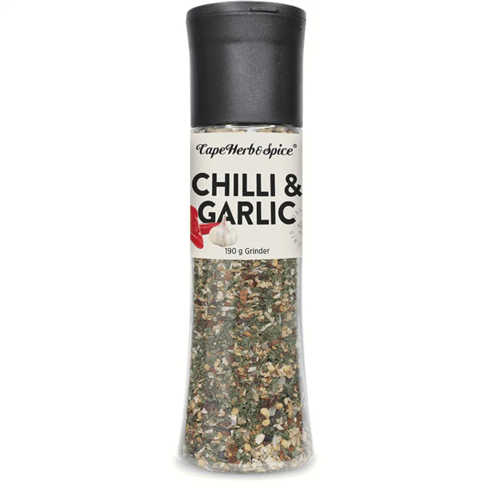 Cape Herb & Spice GRINDER CHILLI & GARLIC 190g