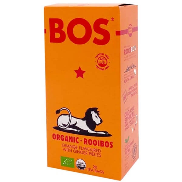 BOS Organic Rooibos Tea Orange/Ginger- 20 Tea Bags