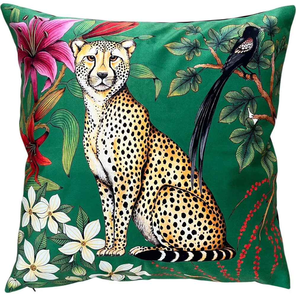 Kissenbezug Cheetah Blackbird - Green (60x60cm)